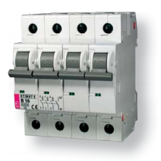 Автоматические выключатели ETIMAT 6 3-полюсные + N (UN~230/400 V)   ETI (ЕТИ)
